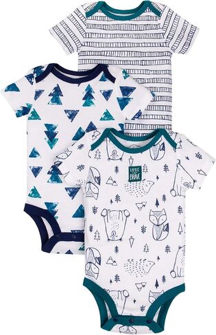 Lamaze Organic Baby Unisex Short Sleeve Cotton Bodysuit, Snap Closure in Saudi Arabia