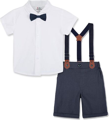 A&J DESIGN Baby Boys Gentleman Suit, 2Pcs Outfit Shirt & Pants in Saudi Arabia