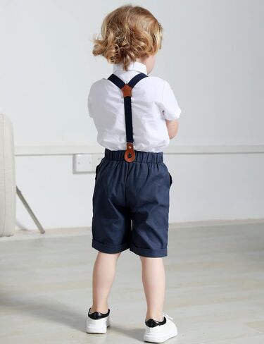 A&J DESIGN Baby Boys Gentleman Suit, 2Pcs Outfit Shirt & Pants in Saudi Arabia