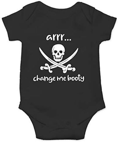 Arrr Change Me Booty Diaper Duty - Pop Culture - Parody Funny Baby Bodysuit in Kuwait
