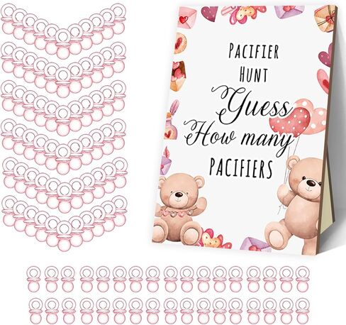 ألعاب صيد اللهاية، الدببة اللطيفة لهاية الأطفال، لافتة خشبية و100 لهاية أطفال من الأكريليك، مجموعة هدايا لعبة استحمام الطفل للأولاد والبنات in Kuwait