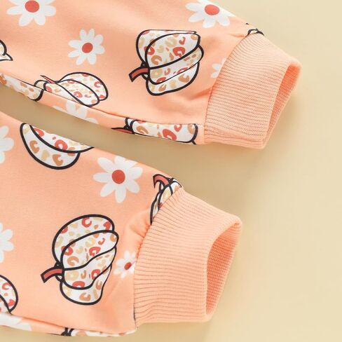 Kayotuas Baby Halloween Outfit Girl Boy Pumpkin Ghost Long Sleeve Crewneck Shirt Top and Pants Set Cute Fall Winter Clothes in Kuwait