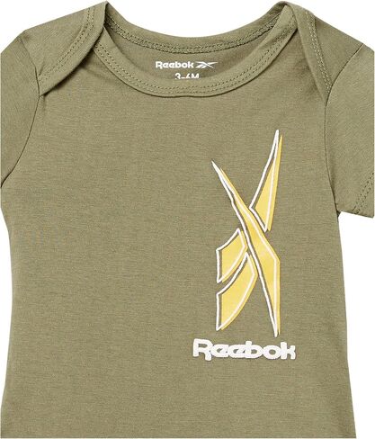 Reebok baby-boys 3-pack Short Sleeve Onesie Bodysuits in Saudi Arabia
