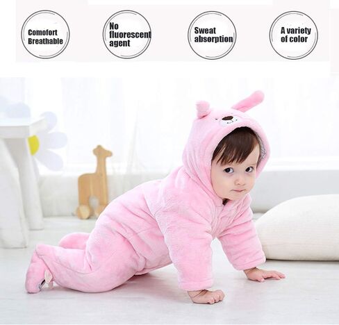 Gaorui Newborn Baby Jumpsuit Outfit Hoody Coat Winter Infant Rompers Toddler Clothing Bodysuit in Saudi Arabia