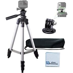 مونوبود كاميرا احترافية مقاس 72 بوصة مع إصدار سريع لكاميرات GoPro HERO1، HERO2، HERO3، HERO3+، HERO4، HERO4 Session، HERO5 + حامل ثلاثي القوائم + قطعة قماش من الألياف الدقيقة eCostConnection in Kuwait
