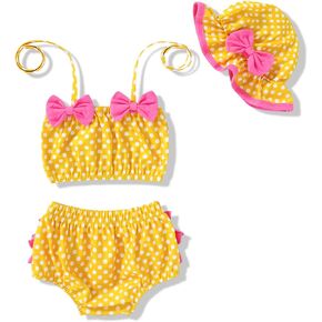 Tiny Cutey Infant Baby Girl Bikini Swimsuit 2 Piece Bathing Suit Halter Top Bikini Bottoms Swimming Suit in Saudi Arabia
