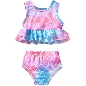 Aalizzwell Toddler Baby Girl Bathing Suit Two Piece Swimsuit Bikini Beach Wear in Kuwait