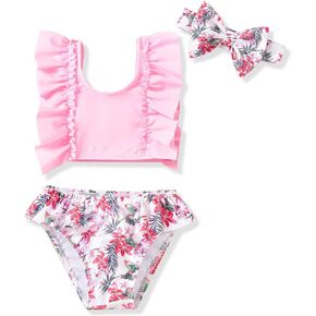 Aalizzwell Infant Baby Girl Bikini Swimsuit with Headband in Saudi Arabia