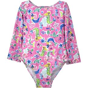 Girls' UPF 50+ Charlie L/S Rash Guard Swimsuit in Saudi Arabia
