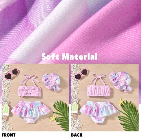 Aalizzwell Baby Girl 2-Piece Bikini Swimsuit with Hat in Saudi Arabia