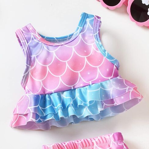 Aalizzwell Toddler Baby Girl Bathing Suit Two Piece Swimsuit Bikini Beach Wear in Kuwait