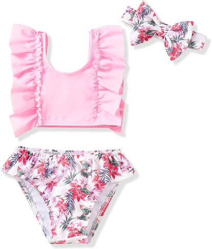 Aalizzwell Infant Baby Girl Bikini Swimsuit with Headband in Kuwait