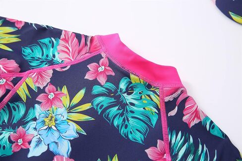Baby Girl Beach Swimwear Long Sleeve Rashguard UPF 50+ -Sun Protective Sunsuit with Hat in Kuwait