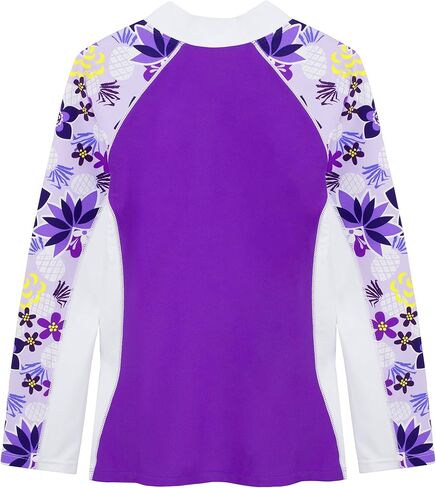 Tuga Girls Long Sleeve Rash Guards 1-14 Years, UPF 50+ Sun Protection Swim Shirt in Kuwait