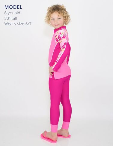 Tuga Girls Long Sleeve Rash Guards 1-14 Years, UPF 50+ Sun Protection Swim Shirt in Kuwait