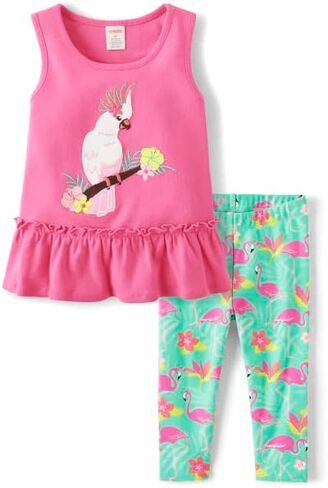 Gymboree Girls Sleeveless Shirt and Leggings, Matching Toddler Outfit in Saudi Arabia