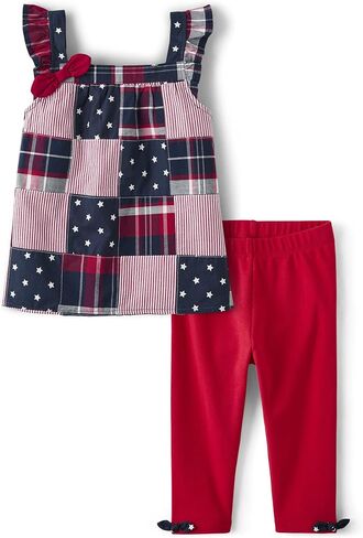 Gymboree Girls Sleeveless Shirt and Leggings, Matching Toddler Outfit in Saudi Arabia
