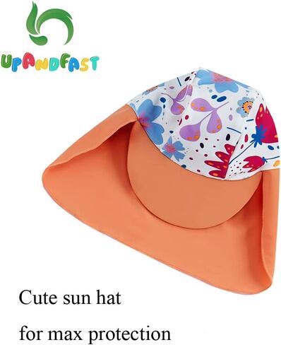 upandfast Baby/Toddler Girls Sunsuit Swimsuit with Snap Bottom UPF 50+ Infant One Piece Rashguard Swimwear in Saudi Arabia