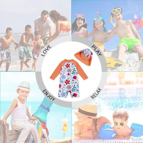 upandfast Baby/Toddler Girls Sunsuit Swimsuit with Snap Bottom UPF 50+ Infant One Piece Rashguard Swimwear in Saudi Arabia