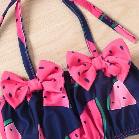 Aalizzwell Toddler Baby Girls 3 Piece Bikini Set Bathing Suit with Hat in Saudi Arabia