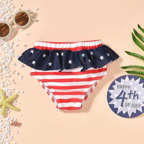 Aalizzwell Toddler Baby Girls 3 Piece Bikini Set Bathing Suit with Hat in Saudi Arabia