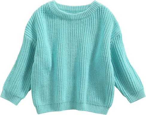 Karwuiio Toddler Baby Girl Boy Knit Sweater Round Neck Long Sleeve Pullover Sweatshirt Fall Winter Clothes in Saudi Arabia