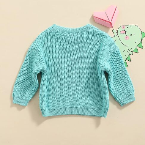 Karwuiio Toddler Baby Girl Boy Knit Sweater Round Neck Long Sleeve Pullover Sweatshirt Fall Winter Clothes in Saudi Arabia
