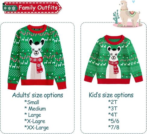 Simplee kids Ugly Christmas Sweater Family Matching Outfits for Holiday Party Knitted Pullover in Saudi Arabia