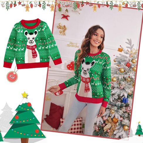 Simplee kids Ugly Christmas Sweater Family Matching Outfits for Holiday Party Knitted Pullover in Saudi Arabia