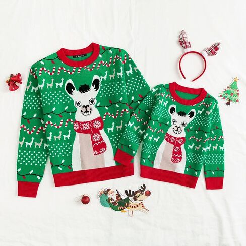 Simplee kids Ugly Christmas Sweater Family Matching Outfits for Holiday Party Knitted Pullover in Saudi Arabia