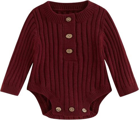 Newborn Baby Girl Boy Sweater Knit Oversized Pullover Sweatshirt Romper in Saudi Arabia