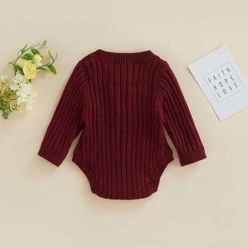 Newborn Baby Girl Boy Sweater Knit Oversized Pullover Sweatshirt Romper in Saudi Arabia