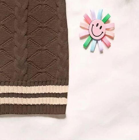 MSTOZE Baby Boy Girls Knit Sweater Vest Uniform Pullover Top Pure Color Cotton Spring Autumn Toddler in Saudi Arabia