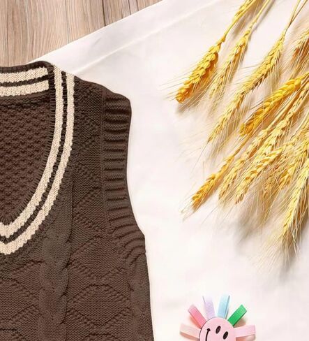 MSTOZE Baby Boy Girls Knit Sweater Vest Uniform Pullover Top Pure Color Cotton Spring Autumn Toddler in Saudi Arabia