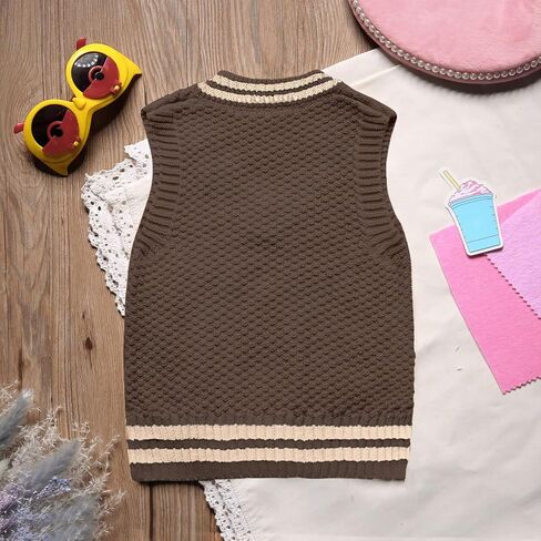 MSTOZE Baby Boy Girls Knit Sweater Vest Uniform Pullover Top Pure Color Cotton Spring Autumn Toddler in Saudi Arabia
