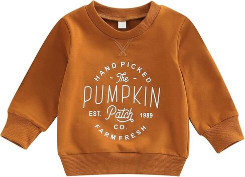 Ayalinggo Toddler Infant Baby Girl Boy Halloween Outfit Pumpkin Sweatshirt Oversized Onesie Bubble Romper Sweater Clothes in Saudi Arabia