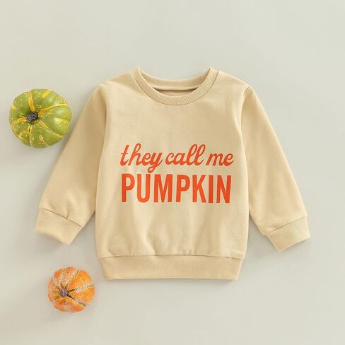 Ayalinggo Toddler Infant Baby Girl Boy Halloween Outfit Pumpkin Sweatshirt Oversized Onesie Bubble Romper Sweater Clothes in Saudi Arabia