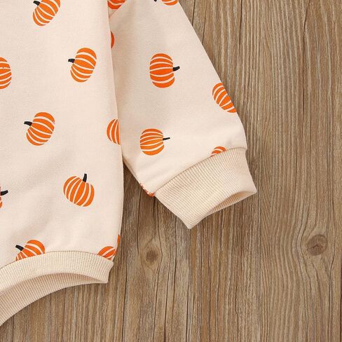 Ayalinggo Toddler Infant Baby Girl Boy Halloween Outfit Pumpkin Sweatshirt Oversized Onesie Bubble Romper Sweater Clothes in Kuwait
