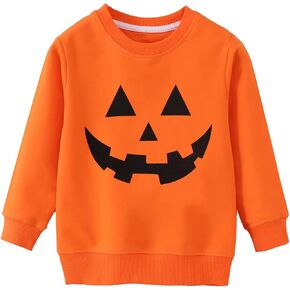 Mrocioa Boys Girls Pumpkin Face Sweatshirt Long SLeeve Kids Halloween Toddler Tops for 2-7T in Saudi Arabia