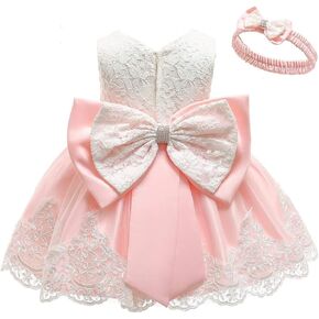 0-6T Toddler Baby Girls Embroidered Tutu Ball Gown Lace Dresses with Headwear in Saudi Arabia