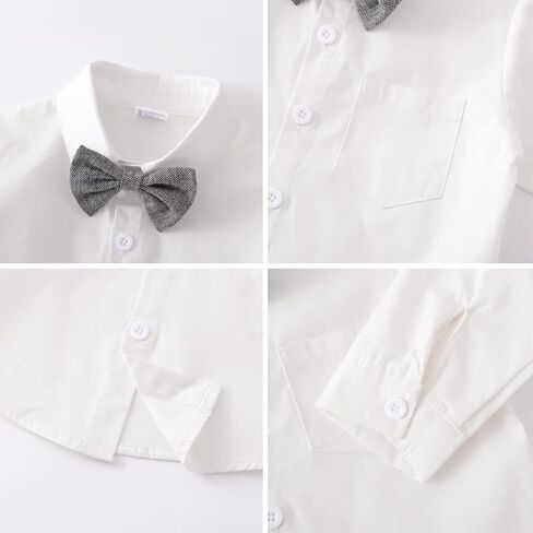 Tiepant Boys 3-Piece Vest Suits Long Sleeve Gentleman Outfits Set for Toddler in Saudi Arabia