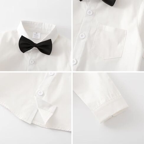 Tiepant Boys 3-Piece Vest Suits Long Sleeve Gentleman Outfits Set for Toddler in Saudi Arabia
