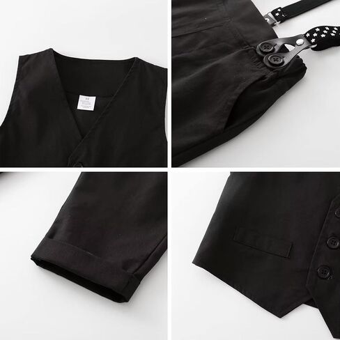 Tiepant Boys 3-Piece Vest Suits Long Sleeve Gentleman Outfits Set for Toddler in Saudi Arabia