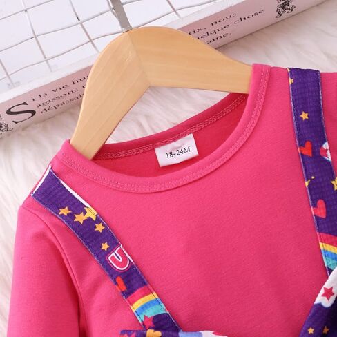 فساتين RETSUGO للفتيات الصغيرات بأكمام طويلة للفتيات الصغيرات ملابس لطيفة غير رسمية مع فيونكة للأطفال فستان حفلات اللعب in Kuwait