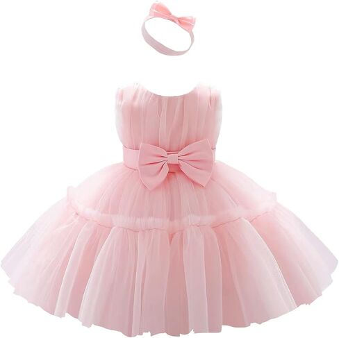 3M-9T Baby Girls Flower Dress Embroidery Paqeant Party Wedding Lace Dresses in Saudi Arabia
