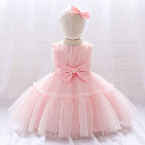 3M-9T Baby Girls Flower Dress Embroidery Paqeant Party Wedding Lace Dresses in Saudi Arabia