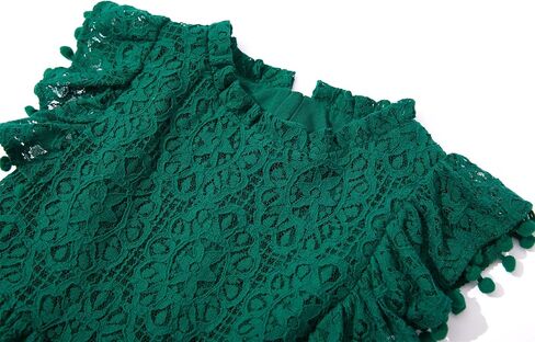 Niyage Toddler Girls Elegant Lace Pom Pom Flutter Sleeve Party Princess Dress in Saudi Arabia
