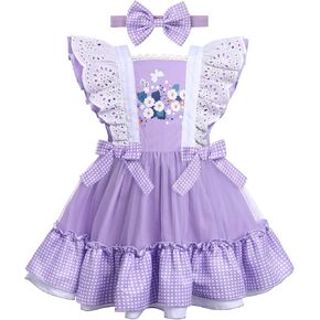 Polka Dot Dress for Girl Special Occasion Toddler Retro 1950s Vintage Classic Dresses Swing Rockabilly Tea Party Dress in Kuwait