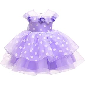 0-24 Months Baby Flower Girl Dress Kids Ruffles Lace Party Wedding Dresses in Saudi Arabia
