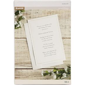 Simplicity Black and White Scroll Wedding Invitation Kit, 25pc, 6'' W x 6'' H - in Saudi Arabia
